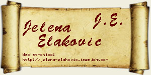 Jelena Elaković vizit kartica